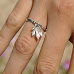 Bague Pampille - Feuille de Figuier