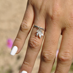 Bague Pampille - Feuille de Figuier