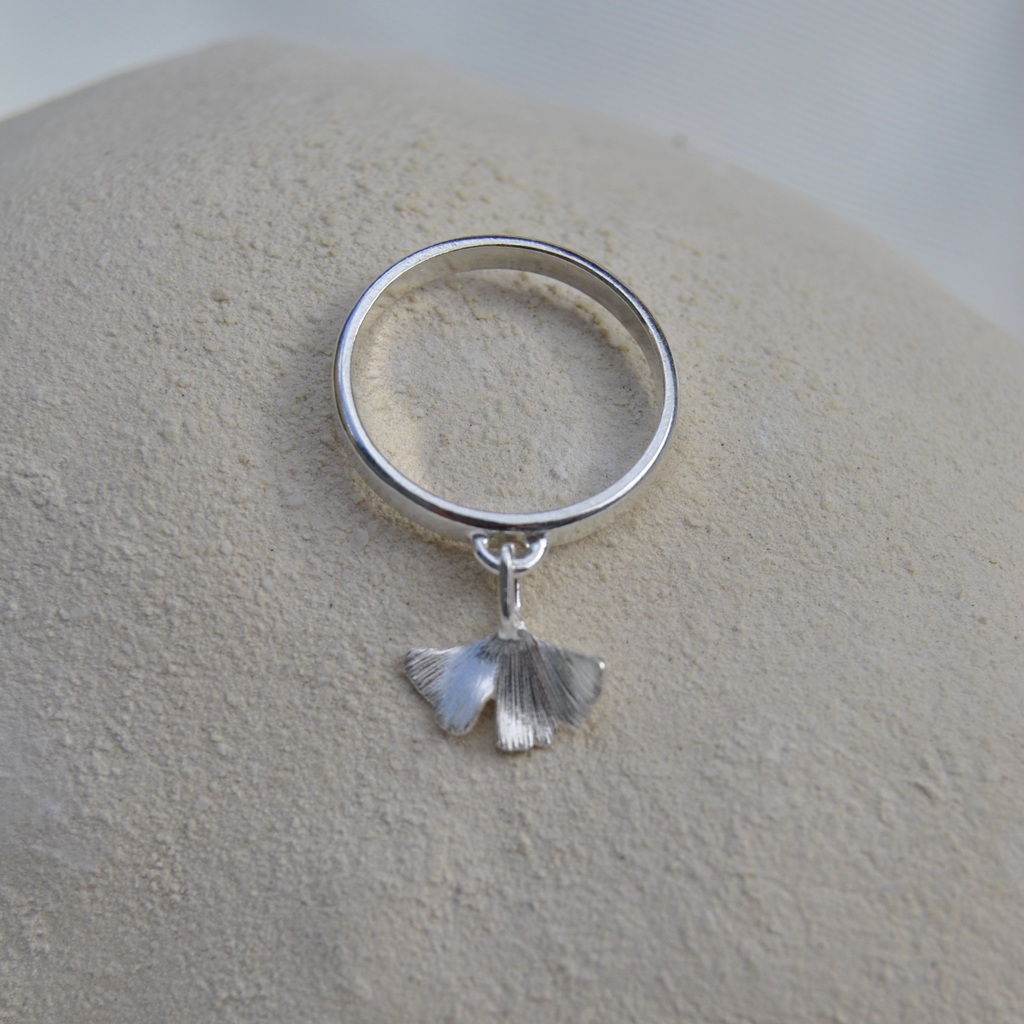 Bague Pampille - Feuille de ginkgo