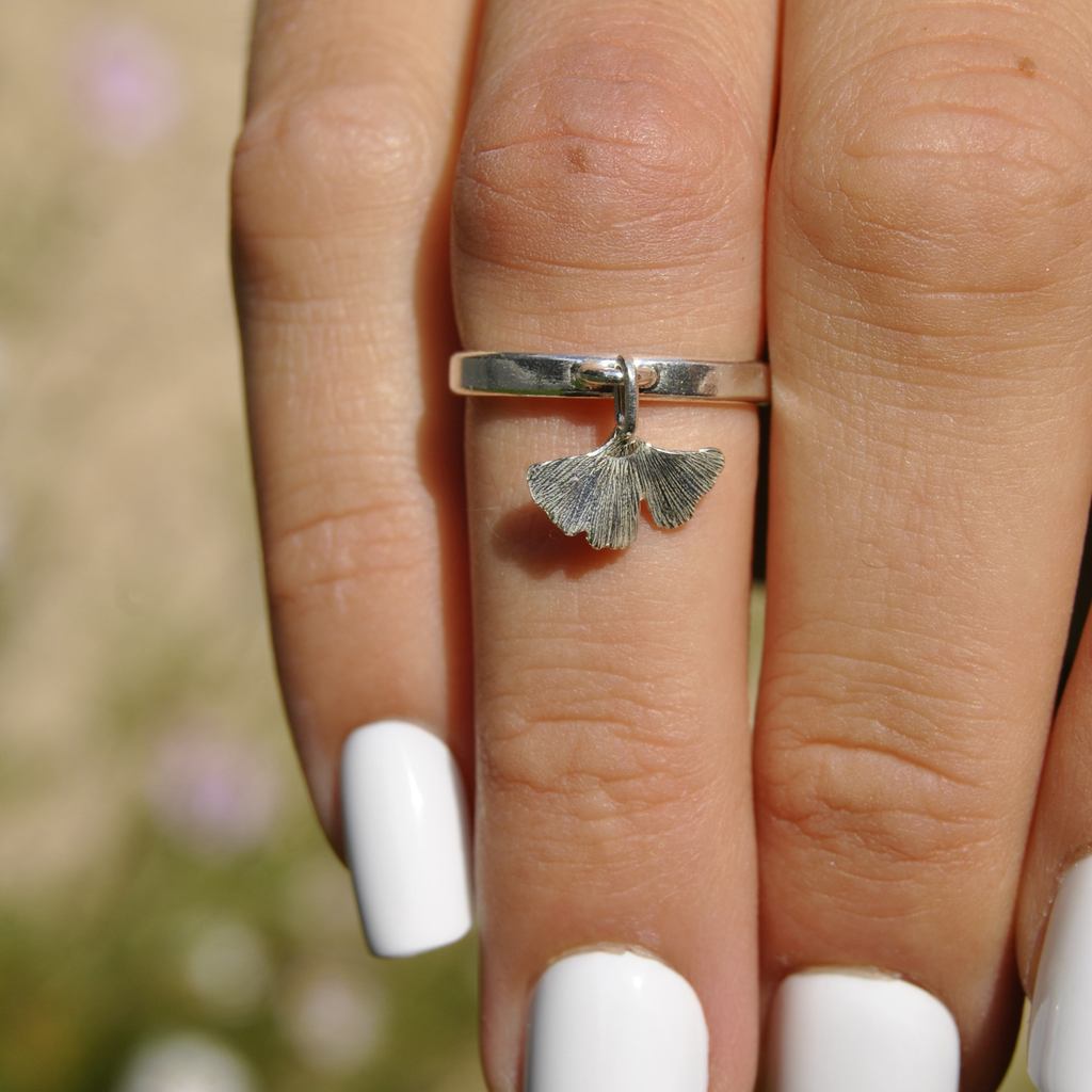 Bague Pampille - Feuille de ginkgo