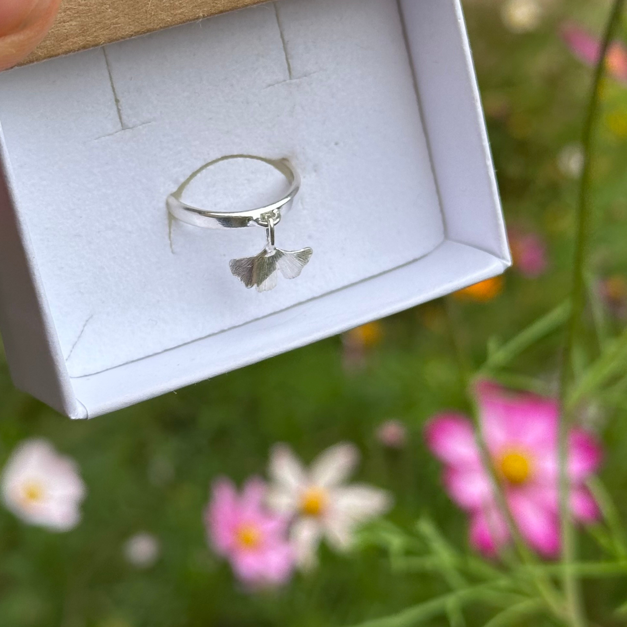 Bague Pampille - Feuille de ginkgo