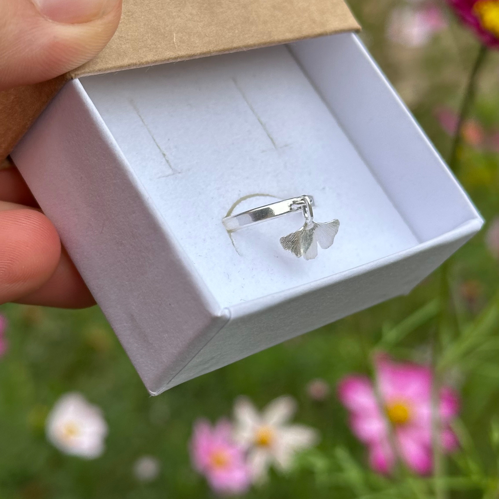 Bague Pampille - Feuille de ginkgo
