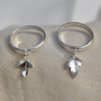 Bague Pampille - Feuille de lierre texturée