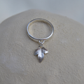 Bague Pampille - Feuille de lierre texturée