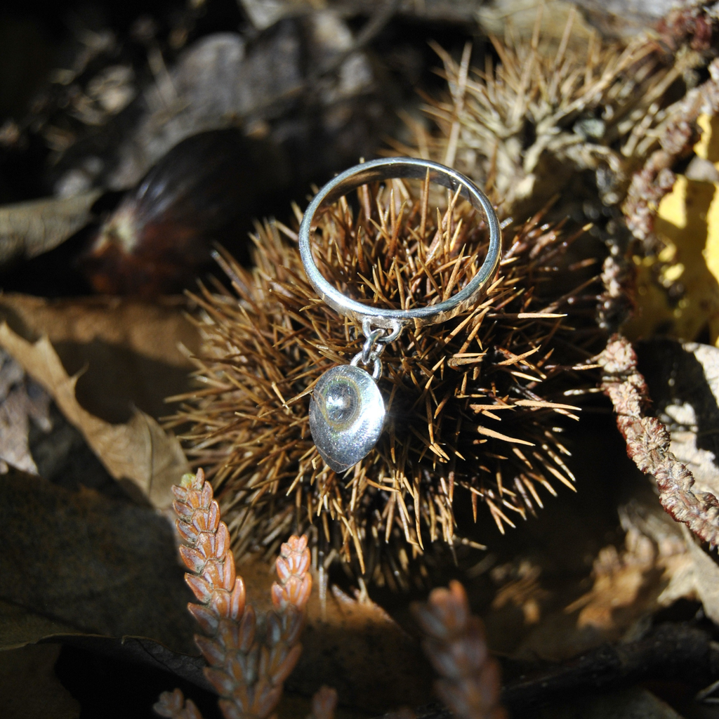 Bague Pampille - Feuille de pilea