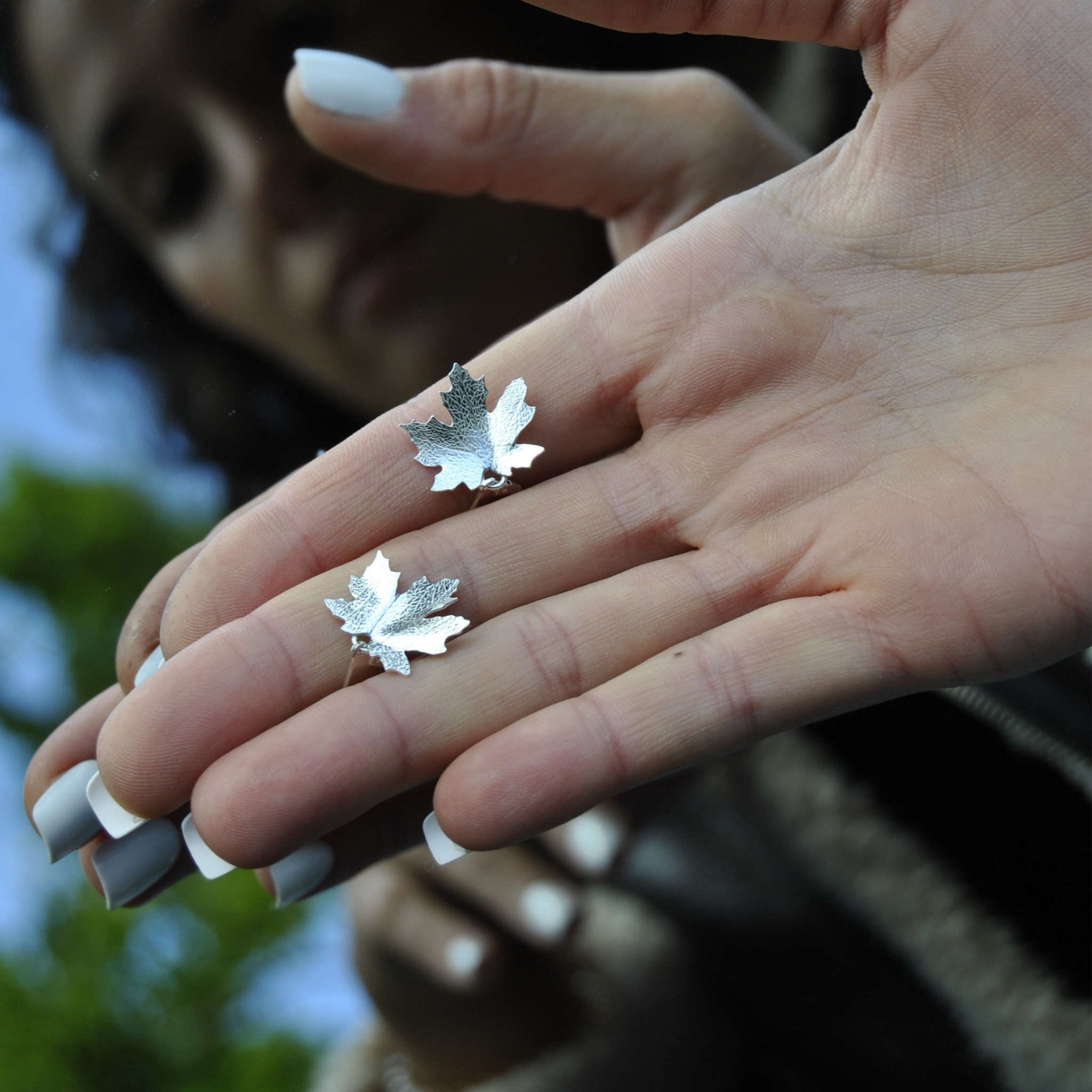 Boucles d’oreilles - Feuille d’érable