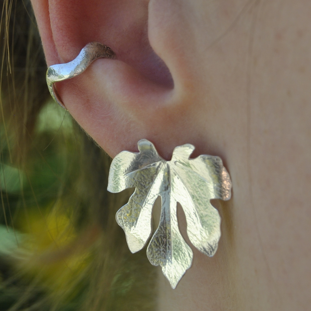 Boucles d’oreilles - Feuille de figuier