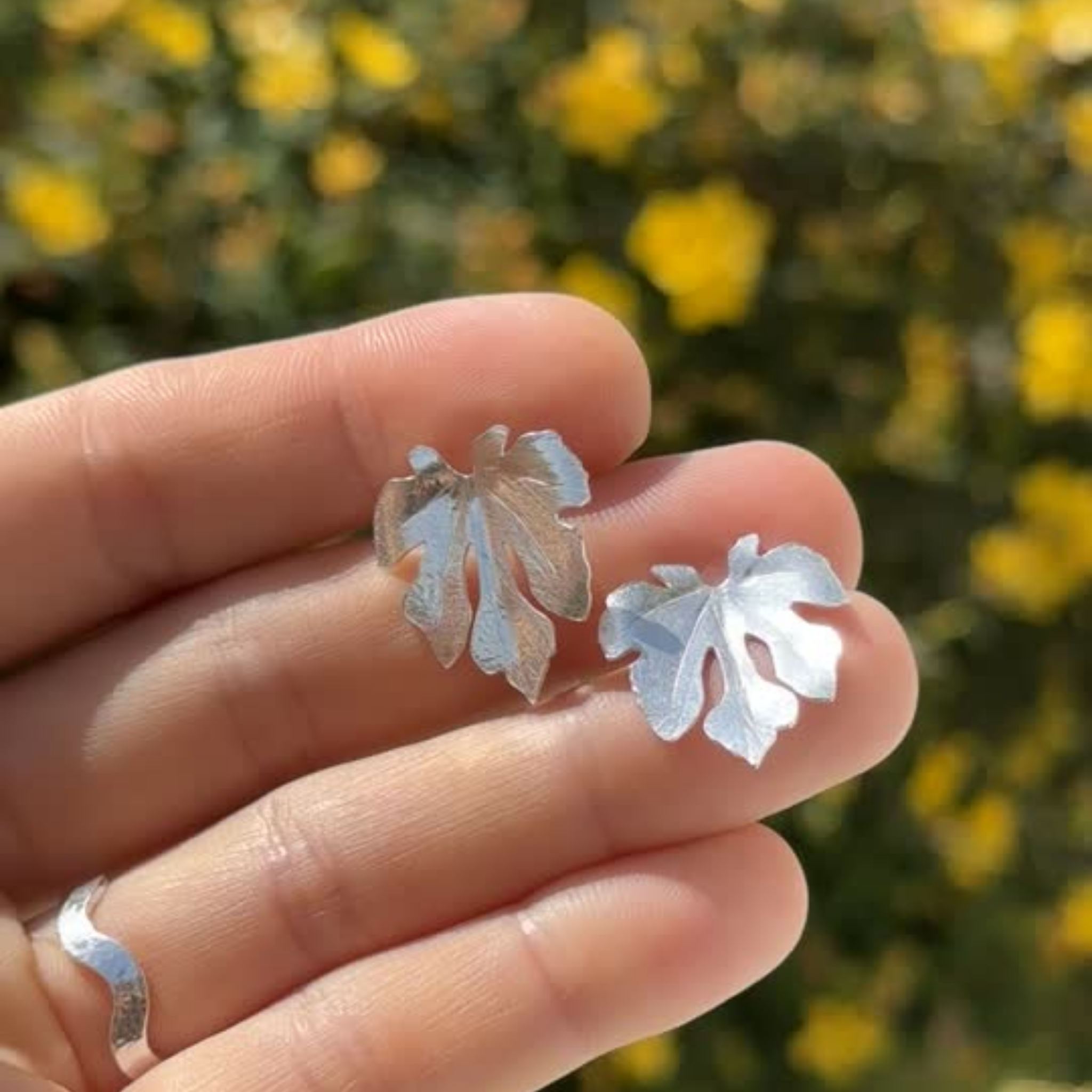 Boucles d’oreilles - Feuille de figuier