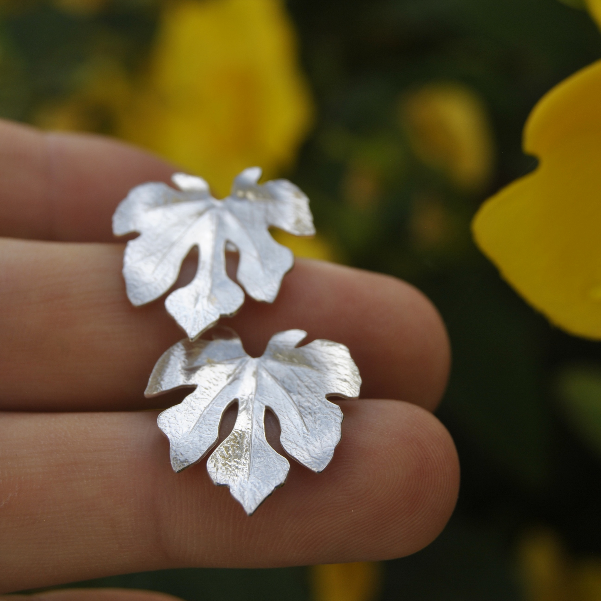Boucles d’oreilles - Feuille de figuier