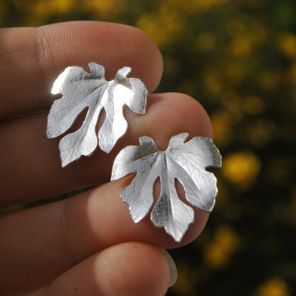 Boucles d’oreilles - Feuille de figuier