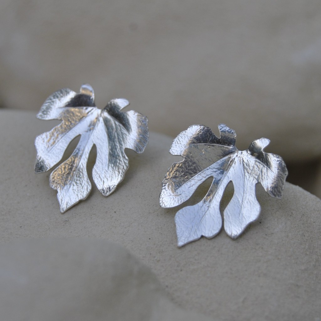 Boucles d’oreilles - Feuille de figuier
