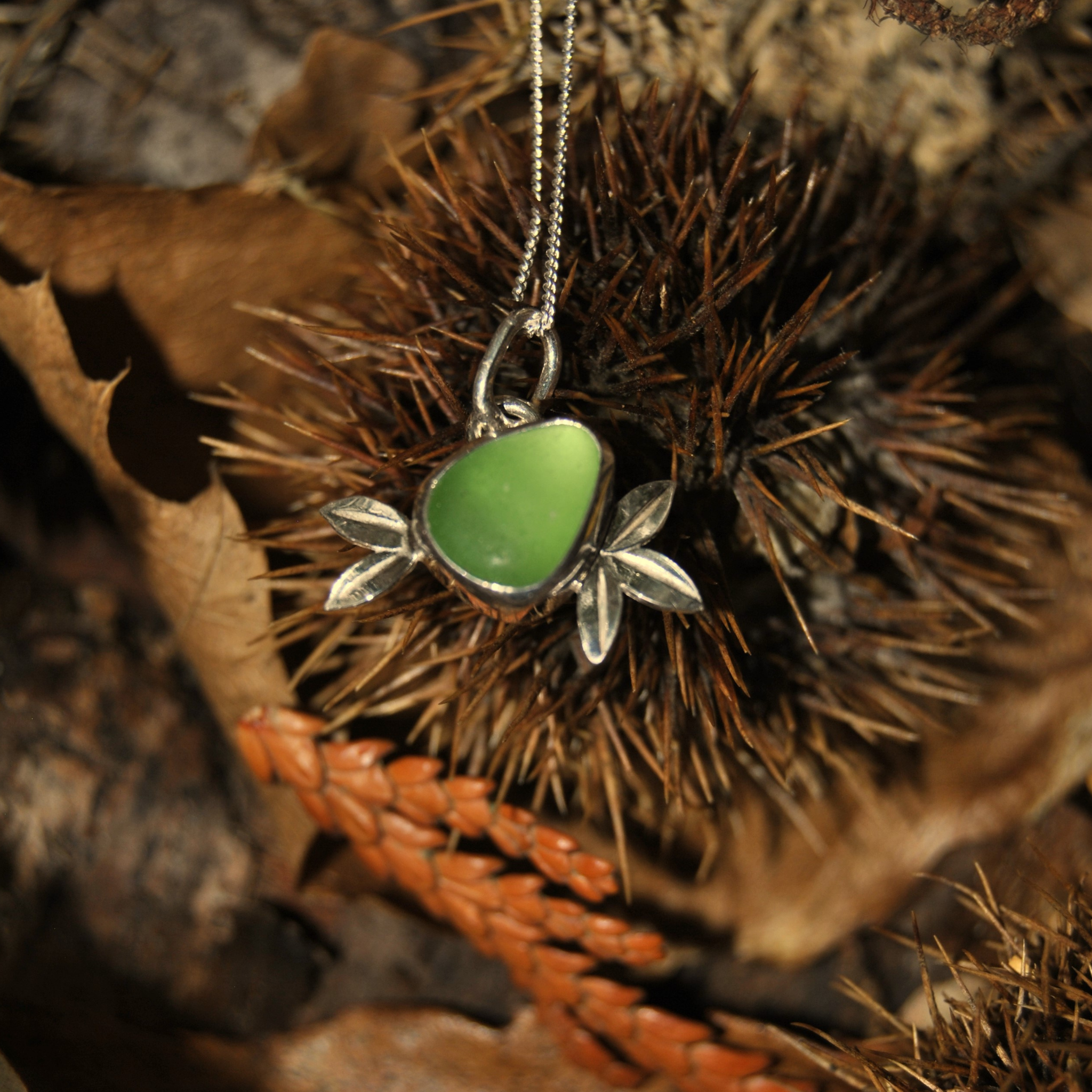 Collier Feuille de verre