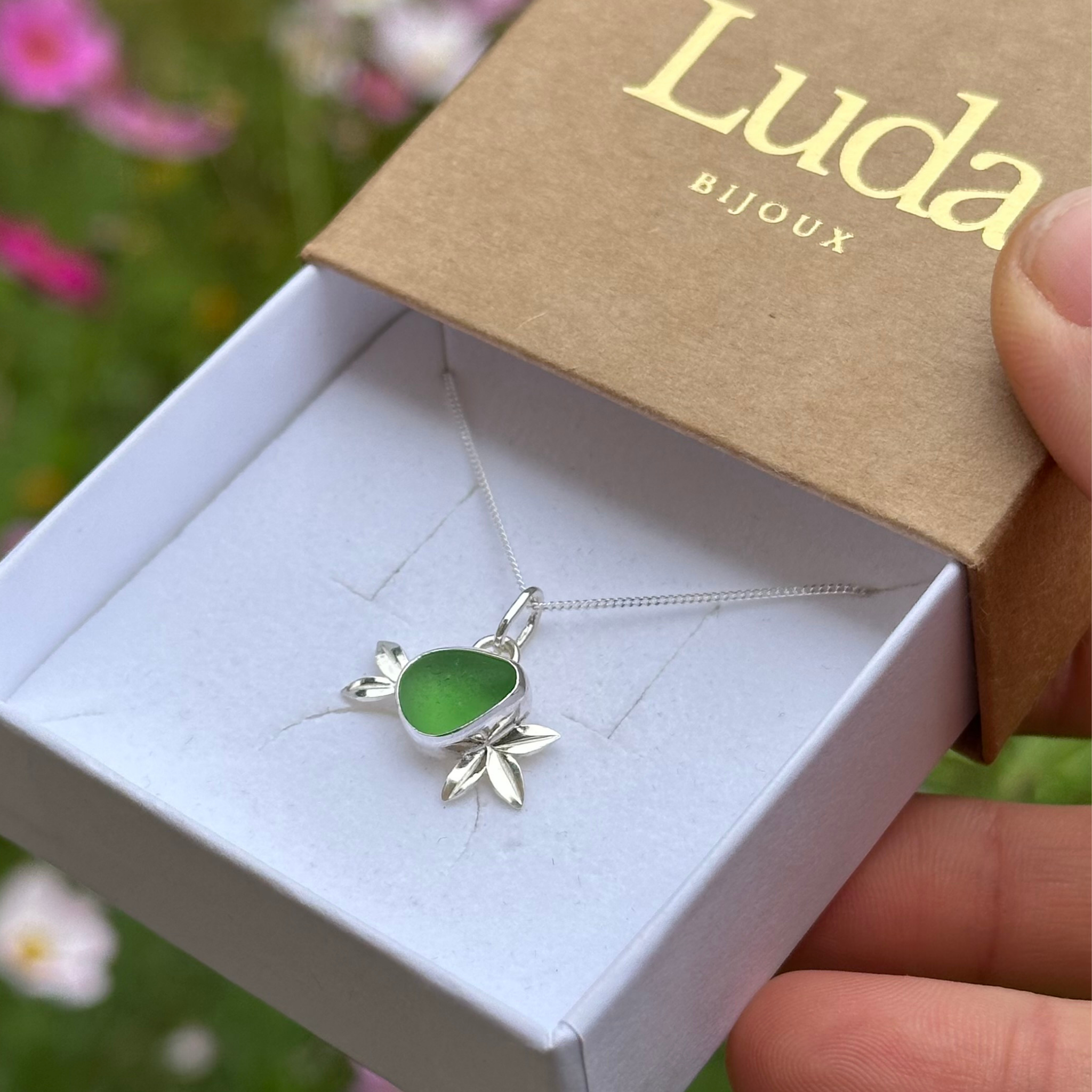 Collier Feuille de verre