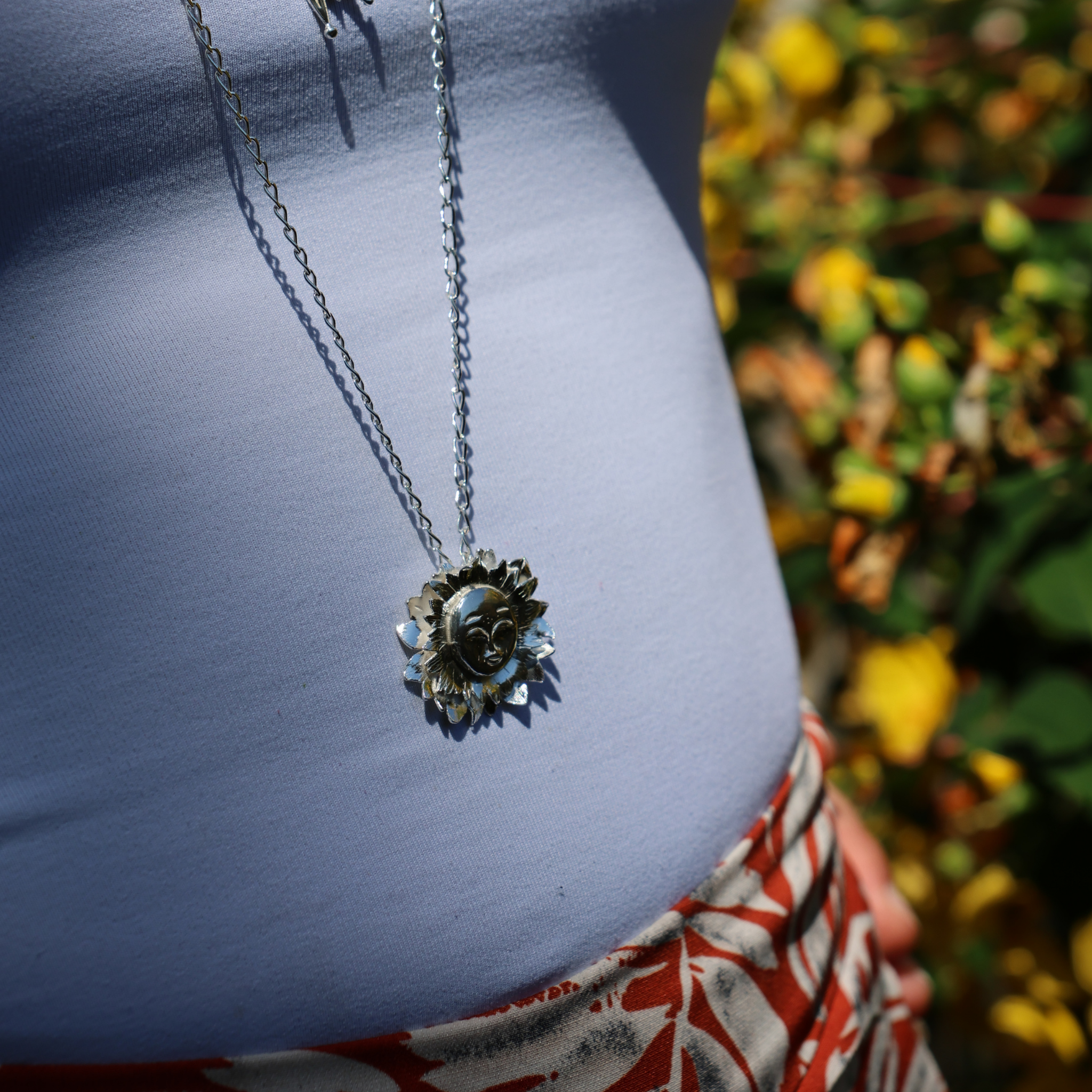 Collier Sautoir Visage d’Or